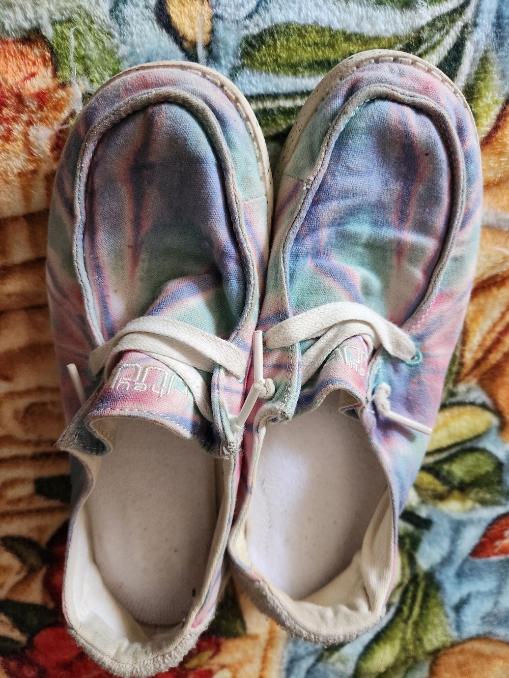 Hey Dude Women's Pastel Tie-Dye Canvas Sneakers